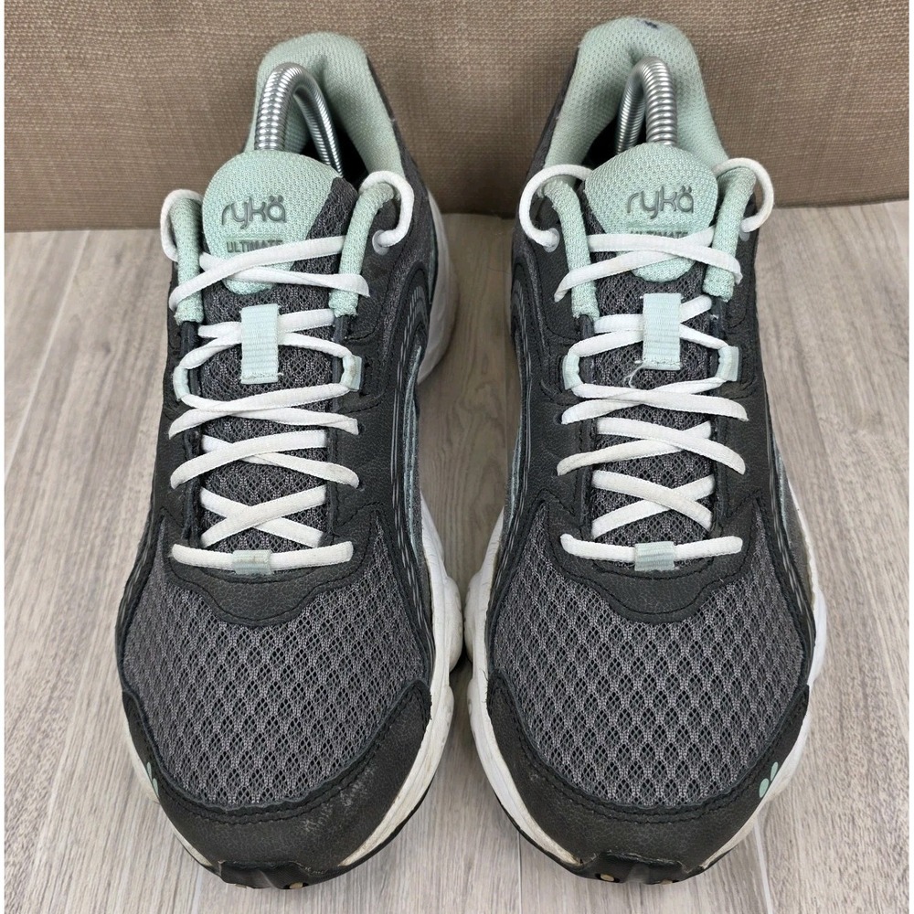 Ryka Ultimate Women's Mesh Running Walking Sneakers Shoes Gray Teal Size 9.5M